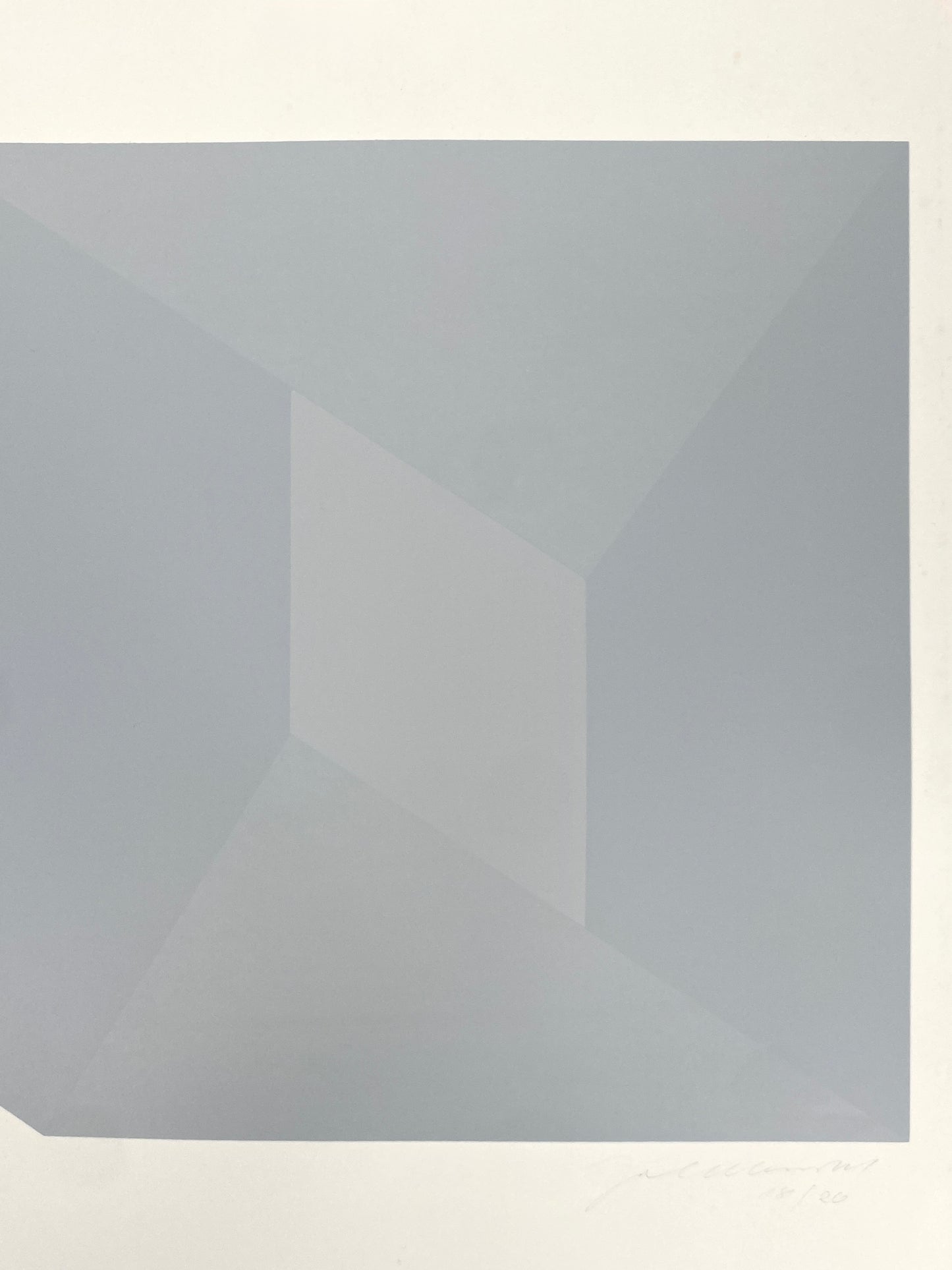 Feinsinniger Siebdruck in Grau von Joachim Albrecht (1913‒1997), um 1970