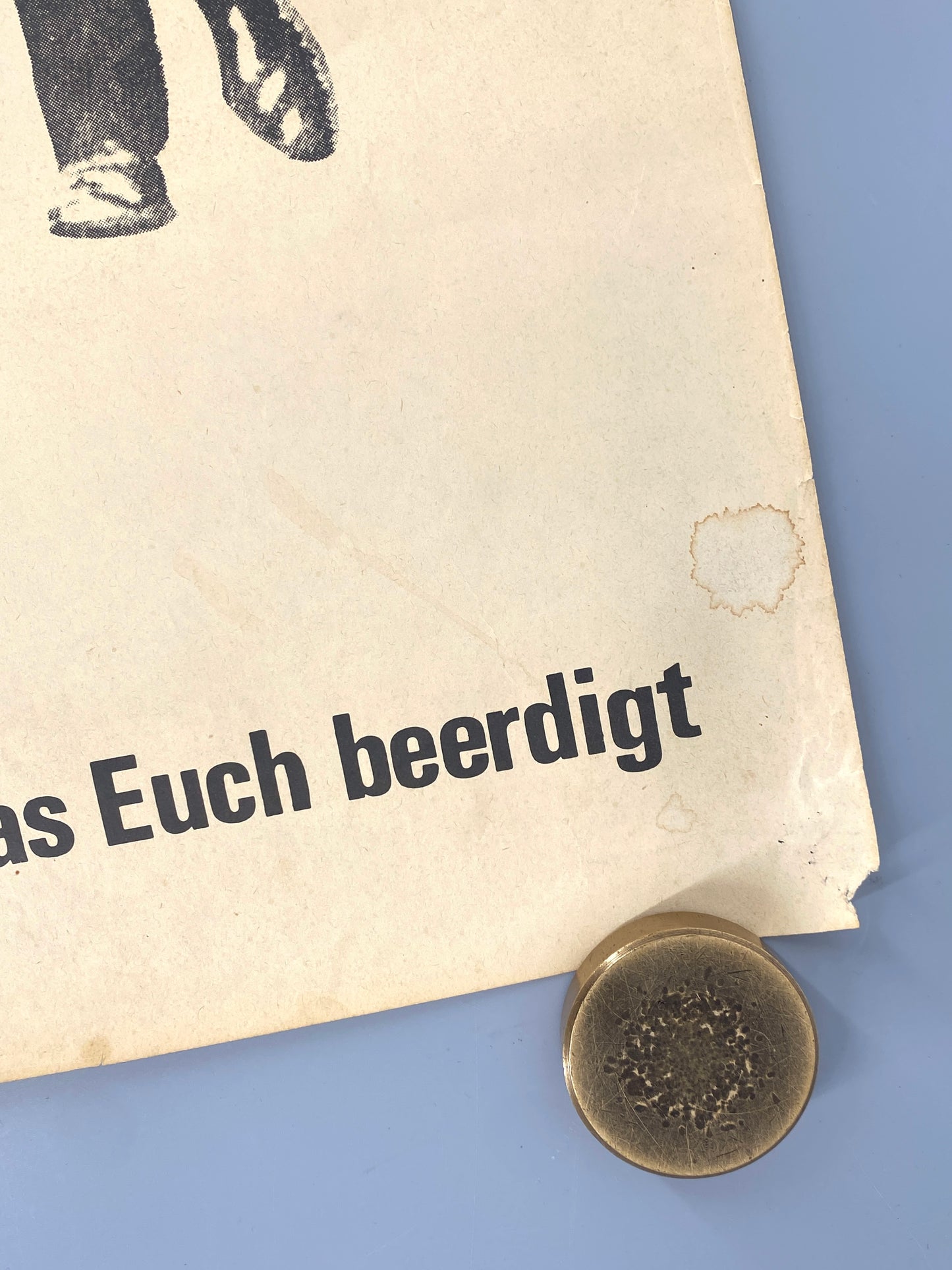 Anarchistisches Plakat "Ein Lachen wird es sein das Euch beerdigt" von den 70er Jahren, Rarität