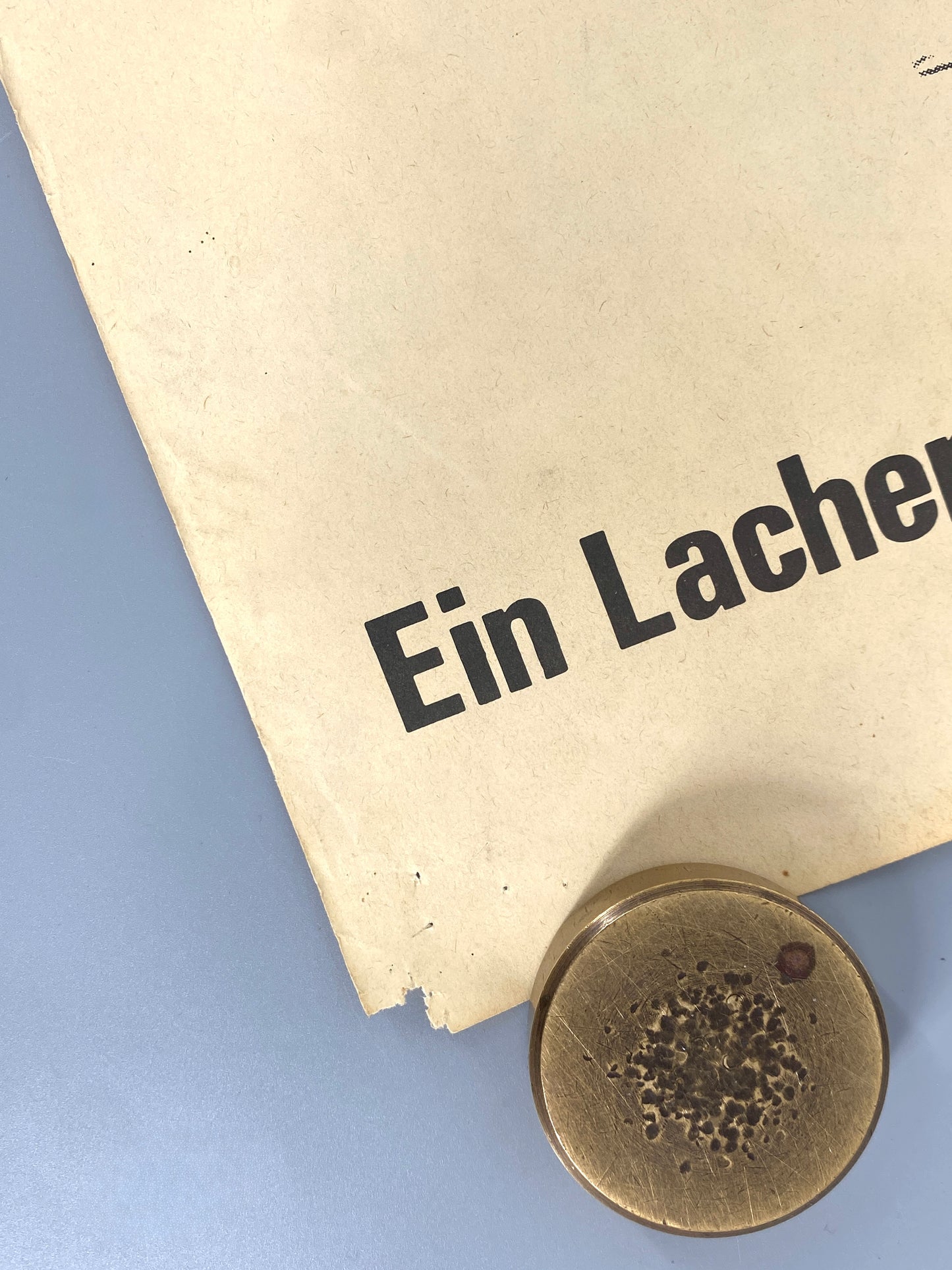 Anarchistisches Plakat "Ein Lachen wird es sein das Euch beerdigt" von den 70er Jahren, Rarität