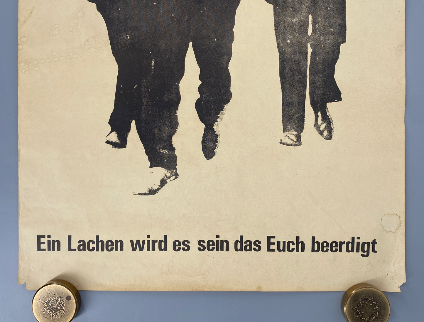 Anarchistisches Plakat "Ein Lachen wird es sein das Euch beerdigt" von den 70er Jahren, Rarität