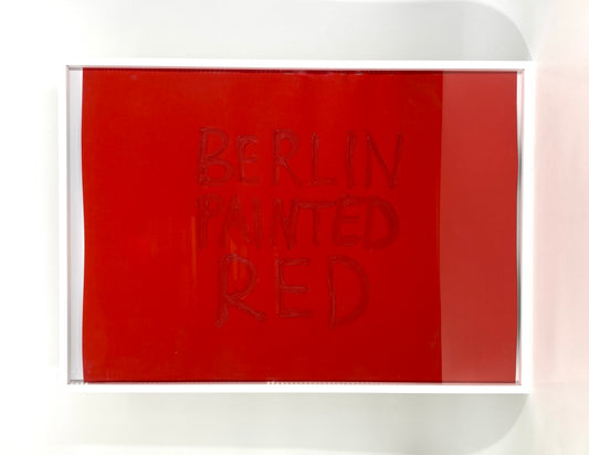 Gemälde (Titelblatt) aus der Serie "Proposition of Berlin Painted Red" von Milan Knížák, 1979