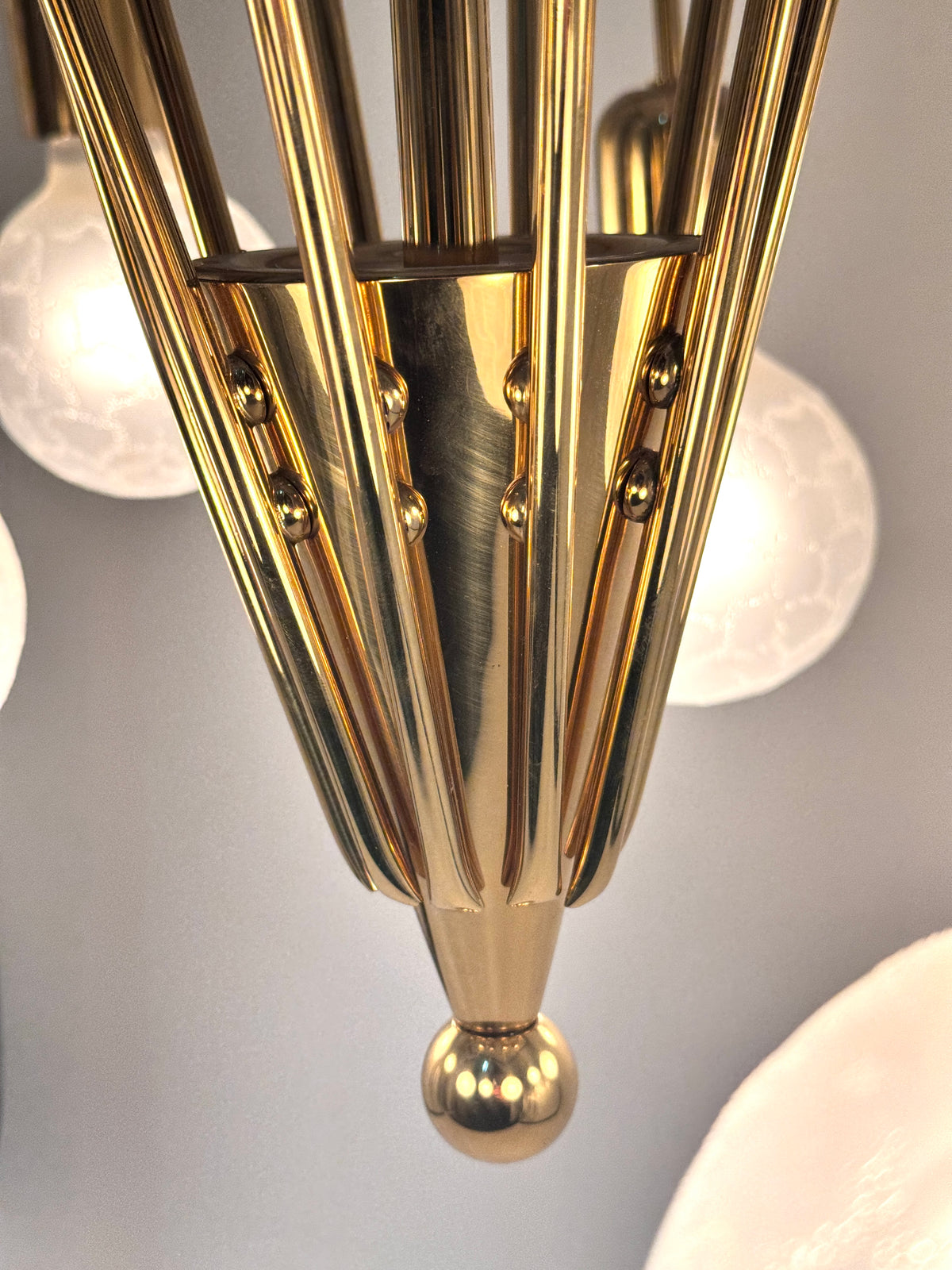 VINTAGE MESSING KRONLEUCHTER 1970ER HOLLYWOOD REGENCY