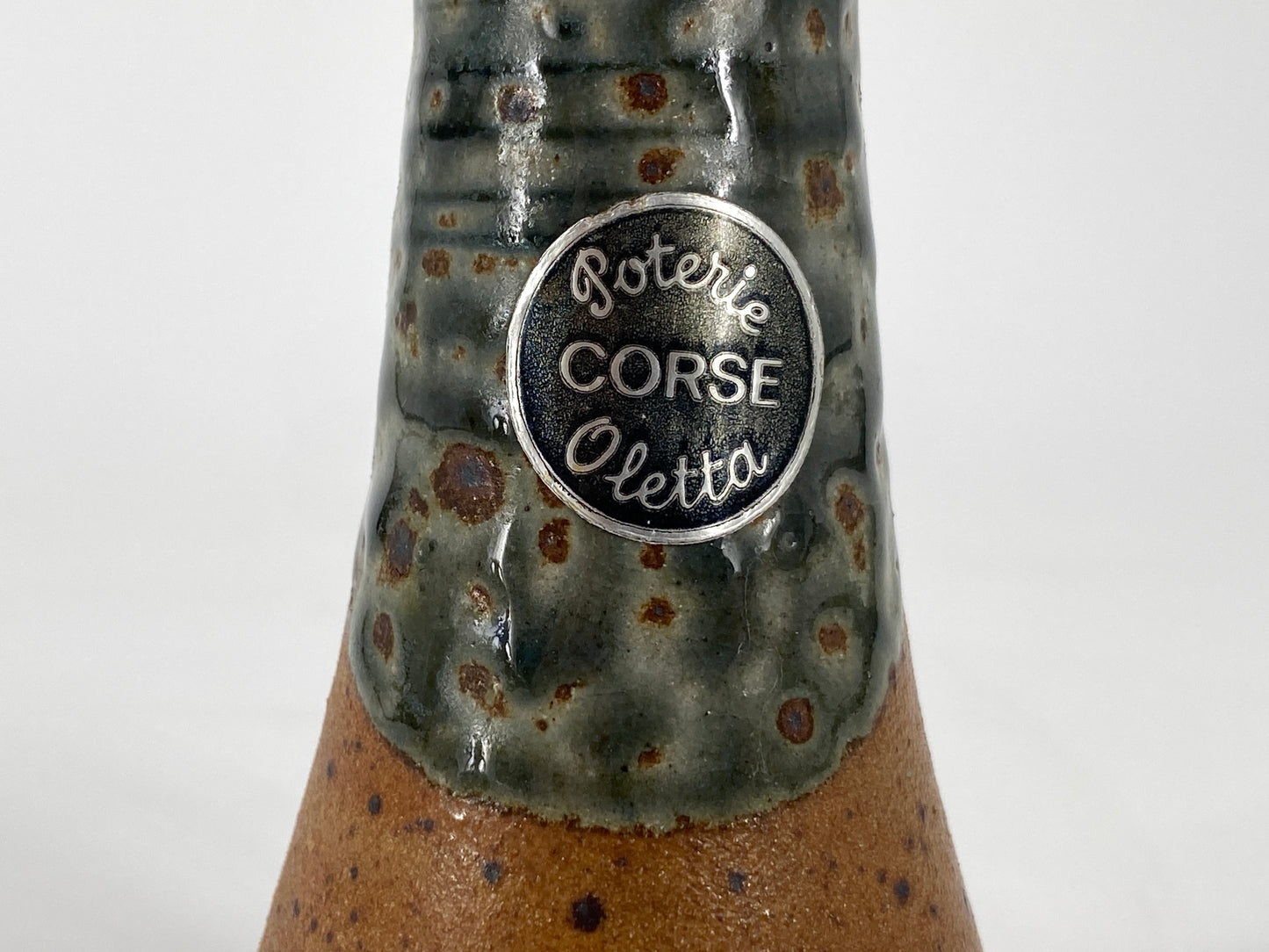 Kerzenhalter aus Steinzeug, teilweise glasiert, Korsika, 1970er