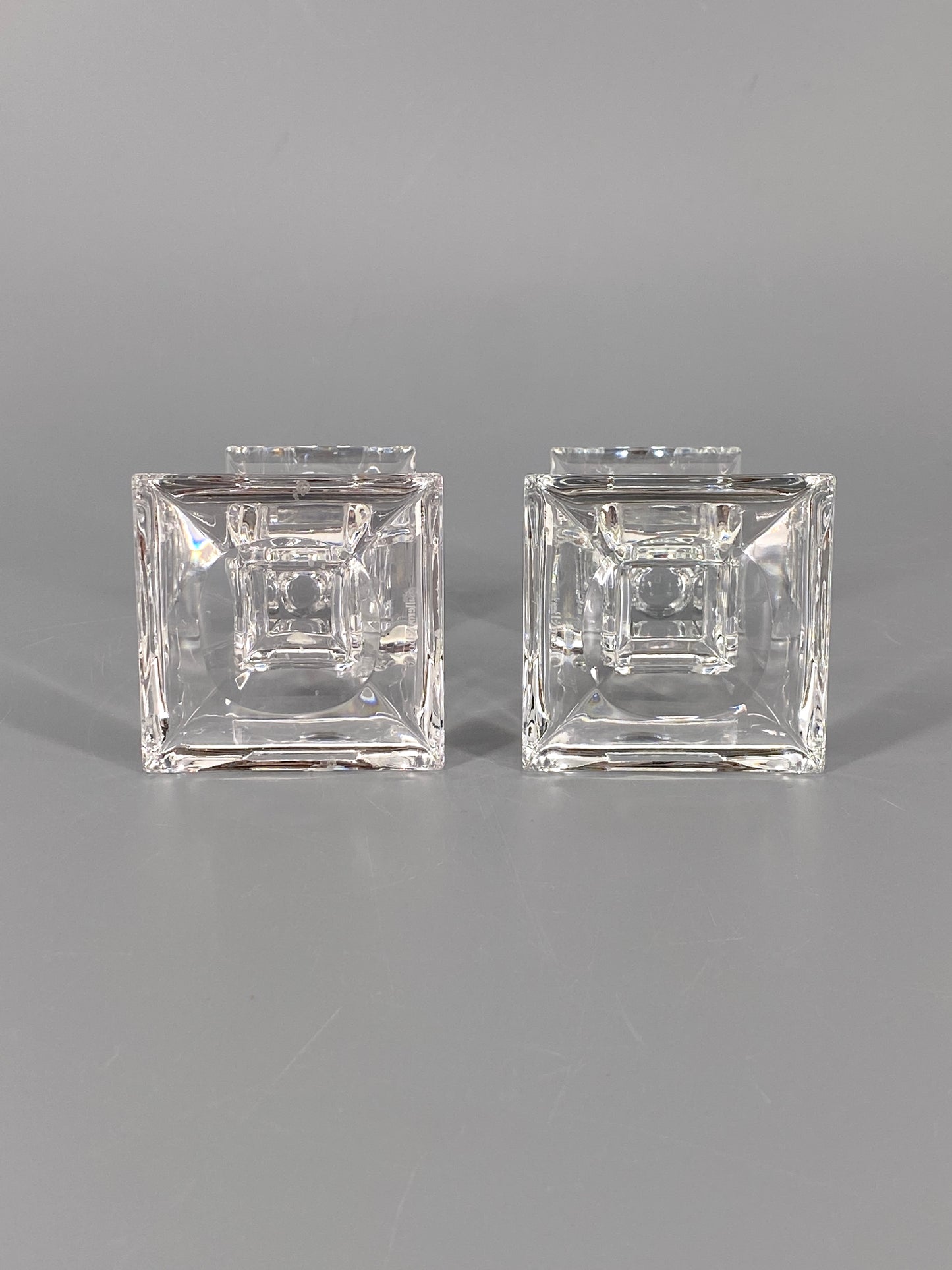 2 Kerzenhalter aus Kristallglas von Villeroy & Boch