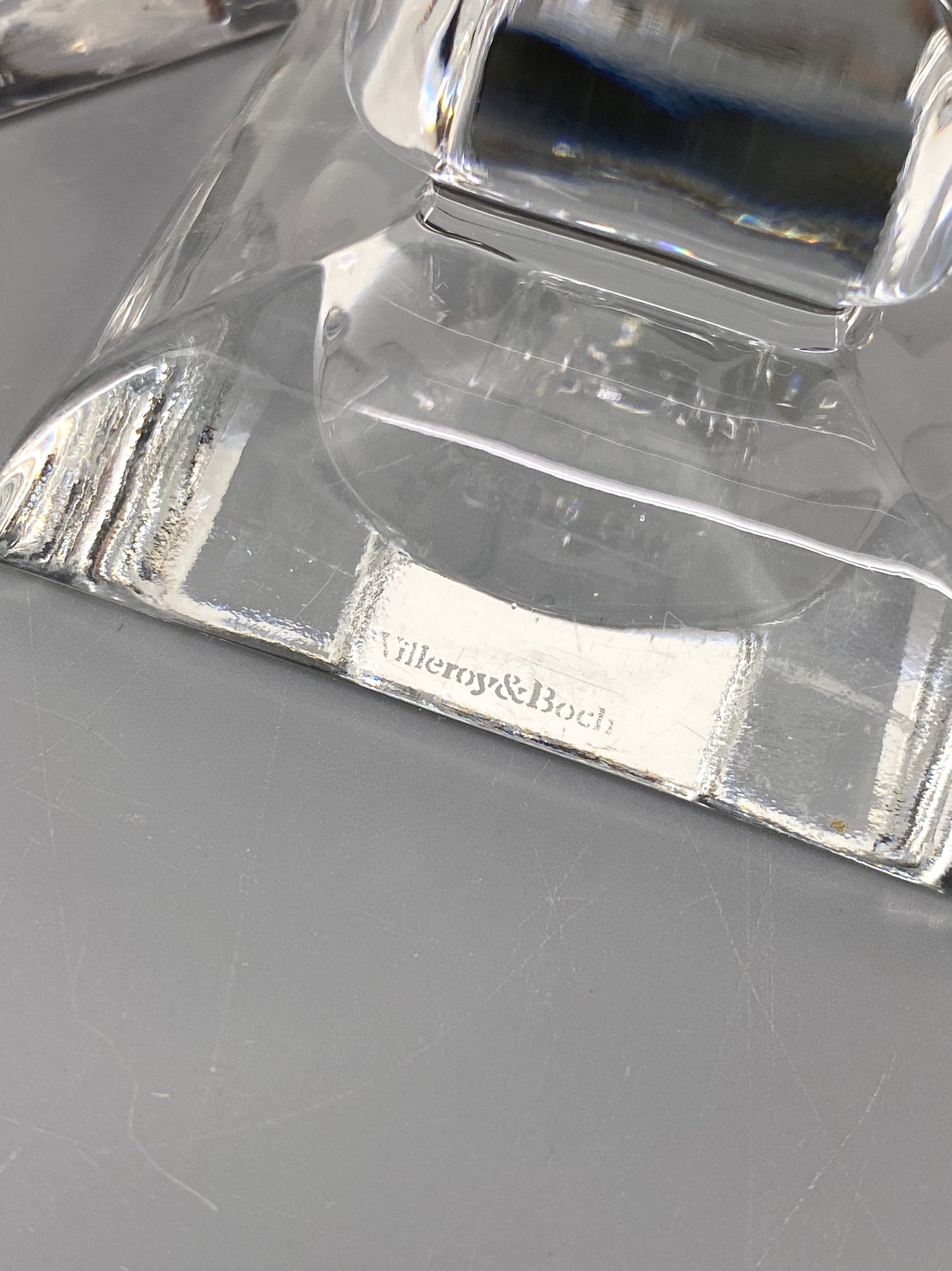 2 Kerzenhalter aus Kristallglas von Villeroy & Boch