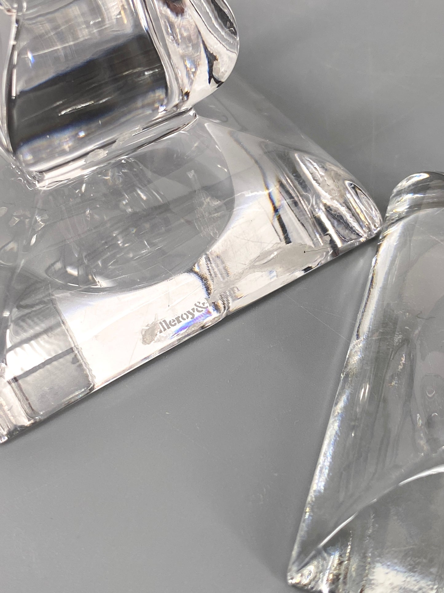 2 Kerzenhalter aus Kristallglas von Villeroy & Boch
