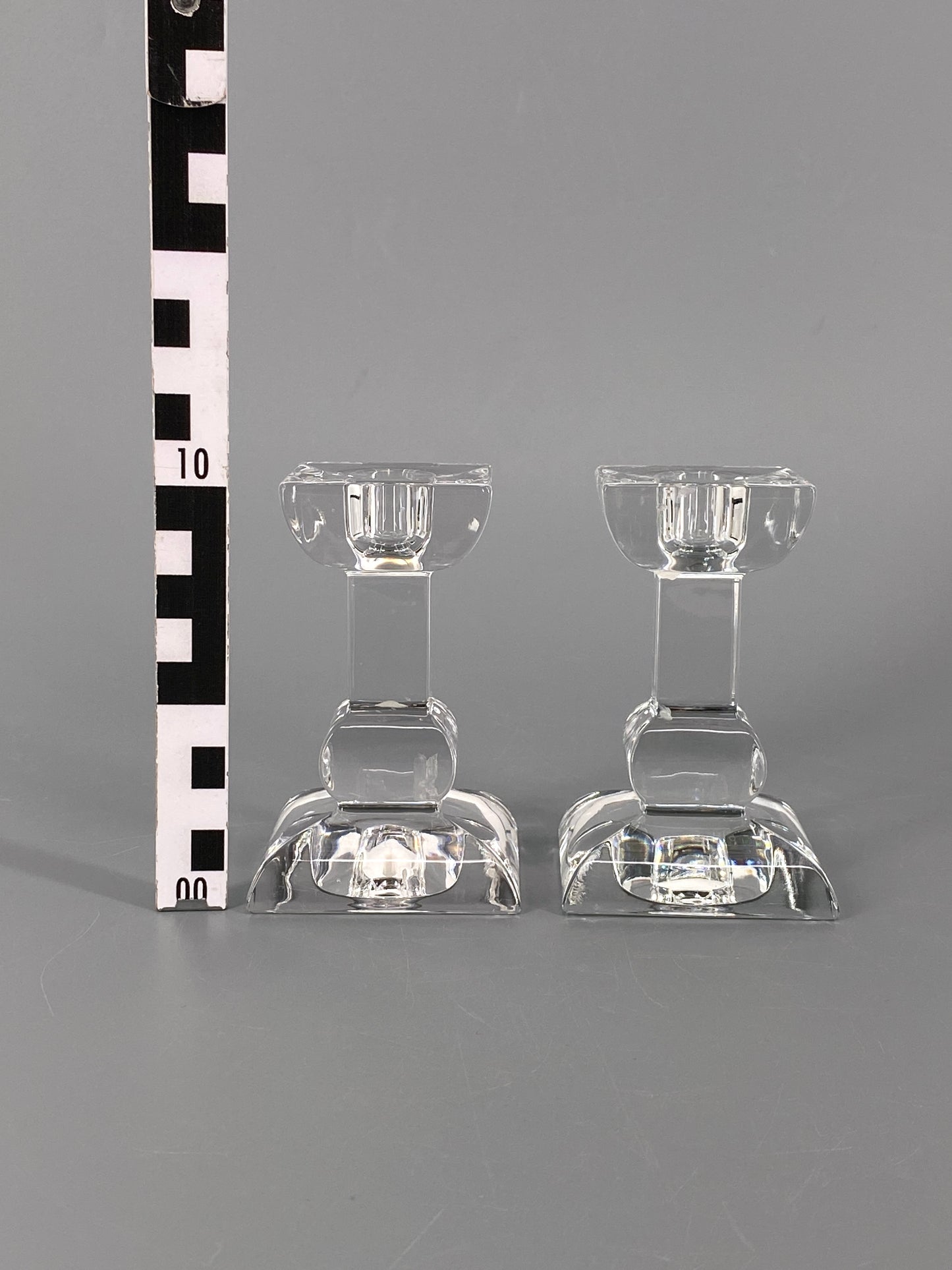 2 Kerzenhalter aus Kristallglas von Villeroy & Boch