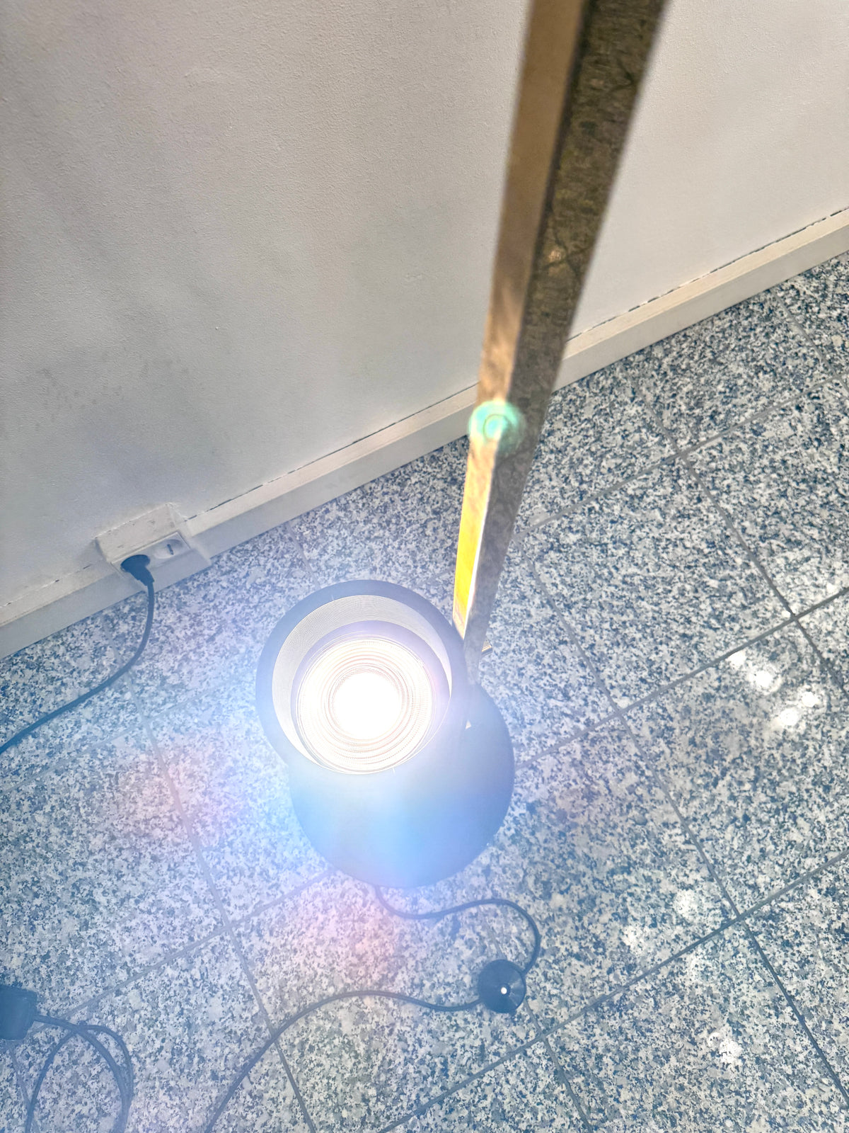 VINTAGE SPACE AGE  1970ER BOGENLAMPE MIT UP-LIGHT SOCKEL
