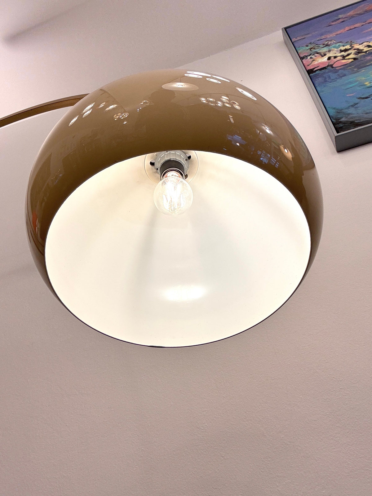 VINTAGE SPACE AGE  1970ER BOGENLAMPE MIT UP-LIGHT SOCKEL