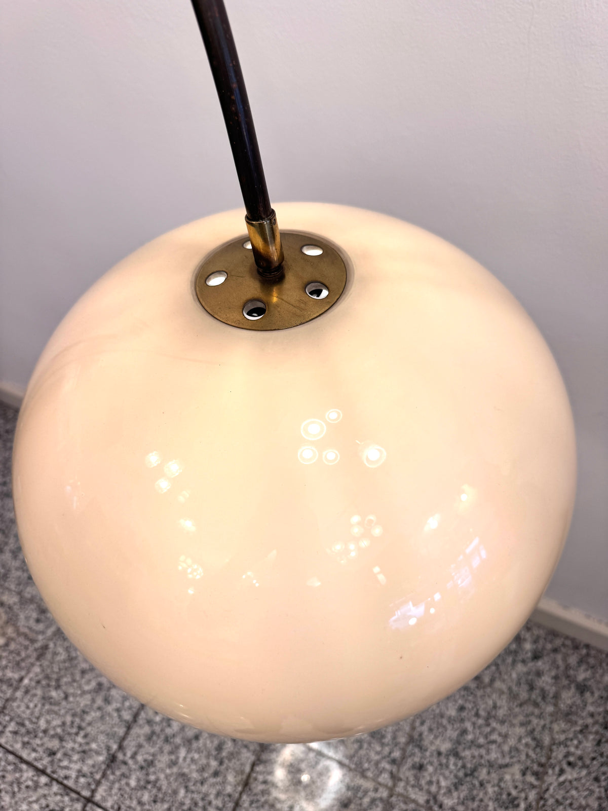 VINTAGE SPACE AGE  1970ER BOGENLAMPE MIT UP-LIGHT SOCKEL