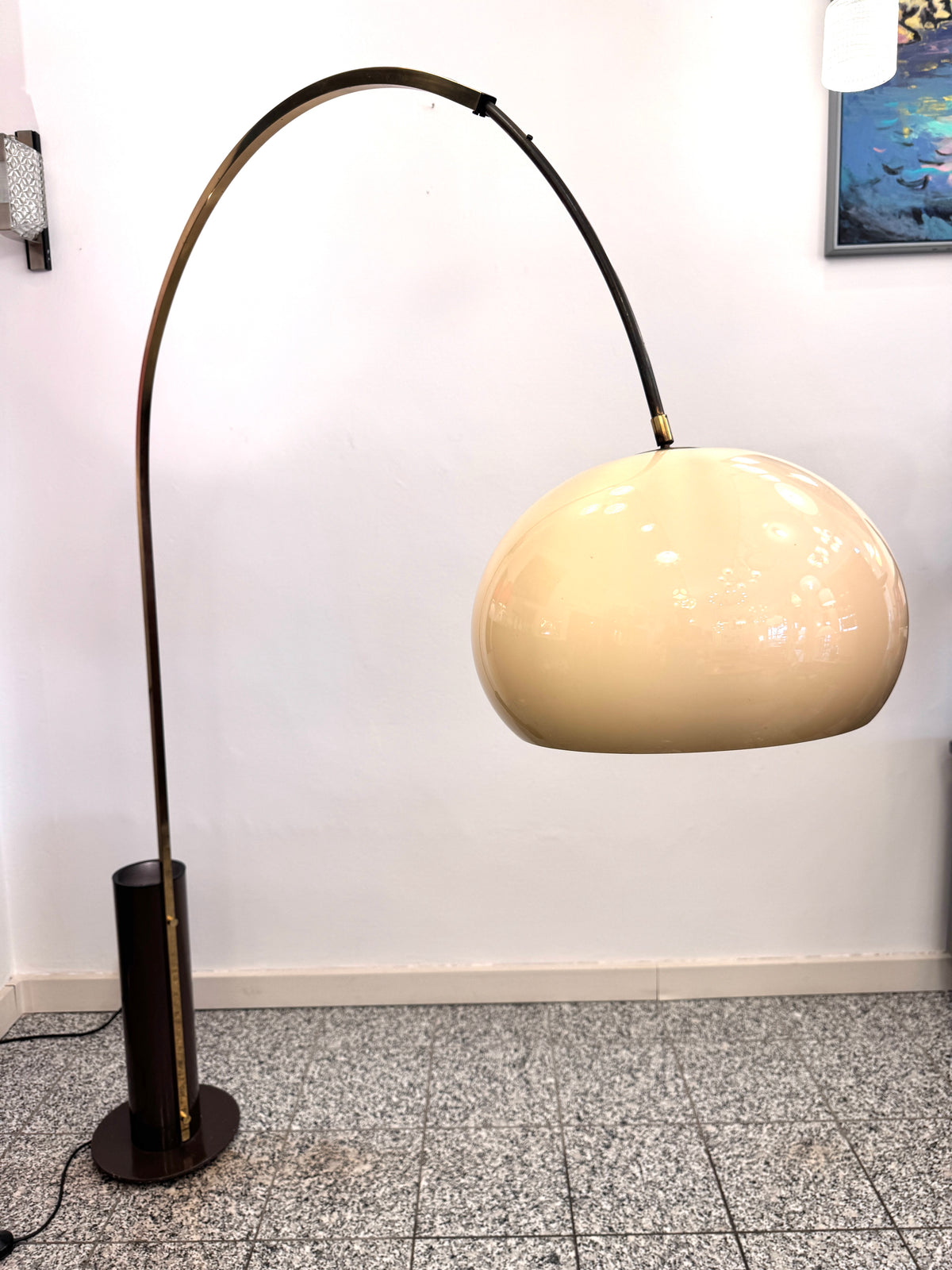 VINTAGE SPACE AGE  1970ER BOGENLAMPE MIT UP-LIGHT SOCKEL