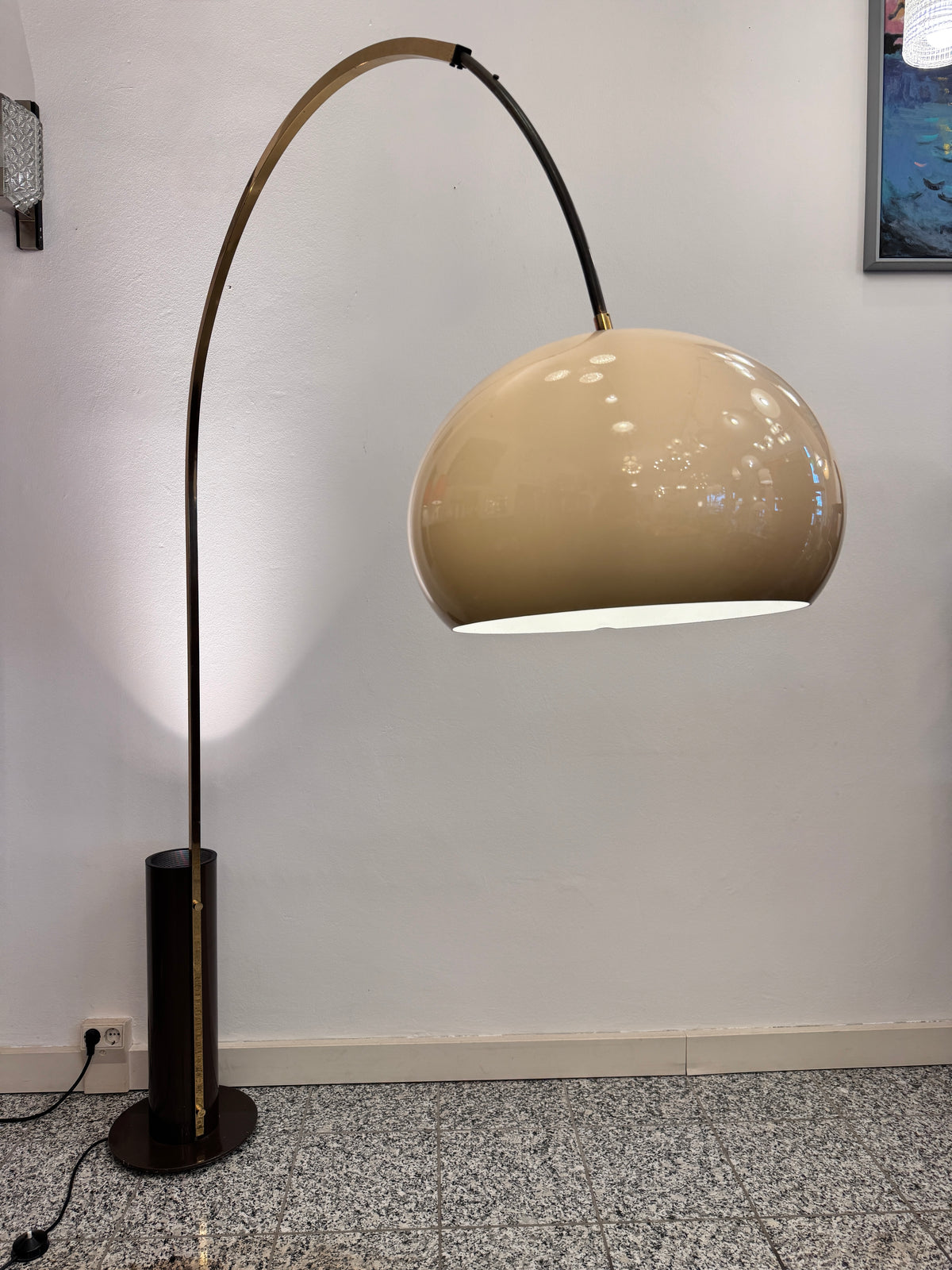 VINTAGE SPACE AGE  1970ER BOGENLAMPE MIT UP-LIGHT SOCKEL