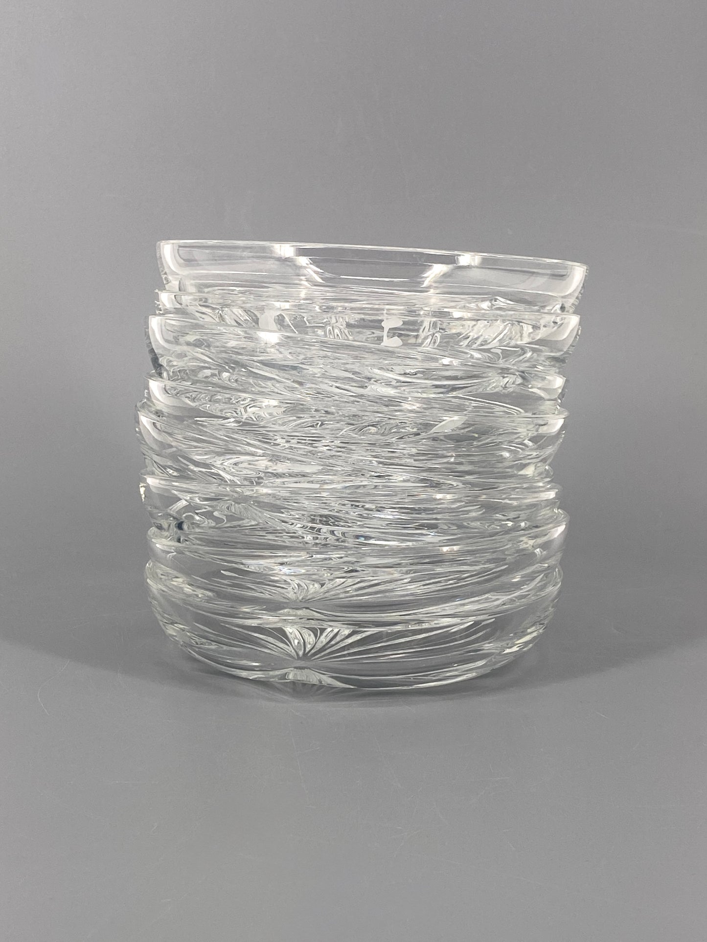 8 Dessertschalen "Fleurie" aus Glas von Nachtmann, Deutschland, 1970er