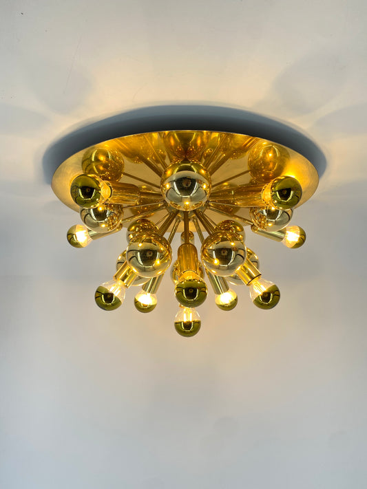 Deckenlampe "Sputnk" in Gold von Cosack, 1970er