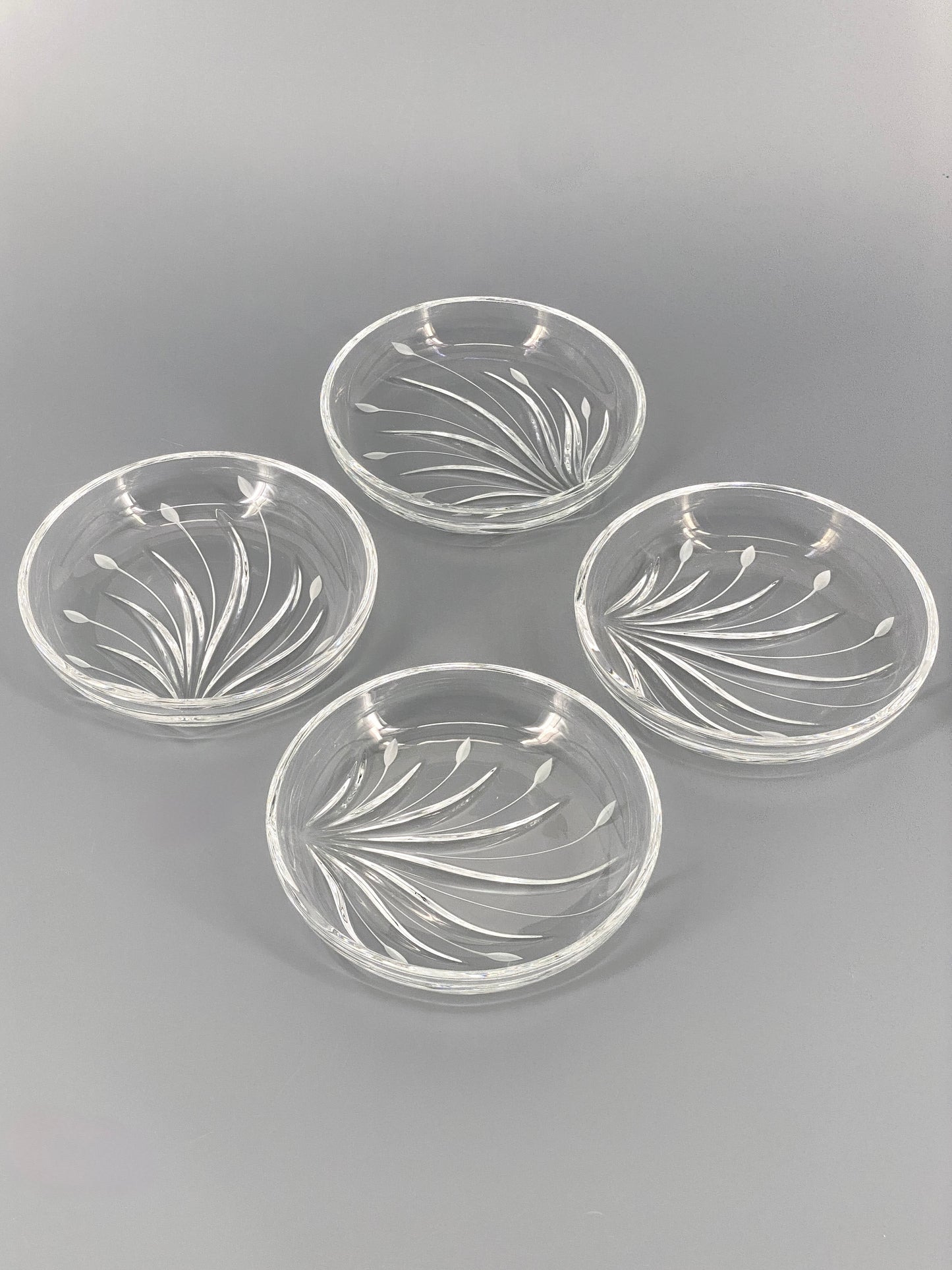 8 Dessertschalen "Fleurie" aus Glas von Nachtmann, Deutschland, 1970er