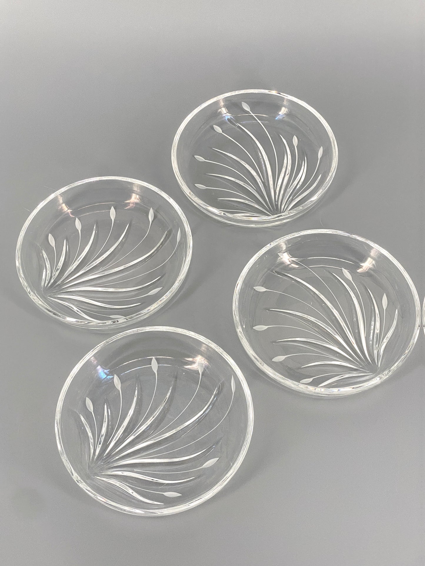 8 Dessertschalen "Fleurie" aus Glas von Nachtmann, Deutschland, 1970er