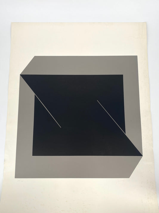 Großer, nummerierter Farbsiebdruck auf glänzendem Papier von Joachim Albrecht (1913‒1997), um 1970