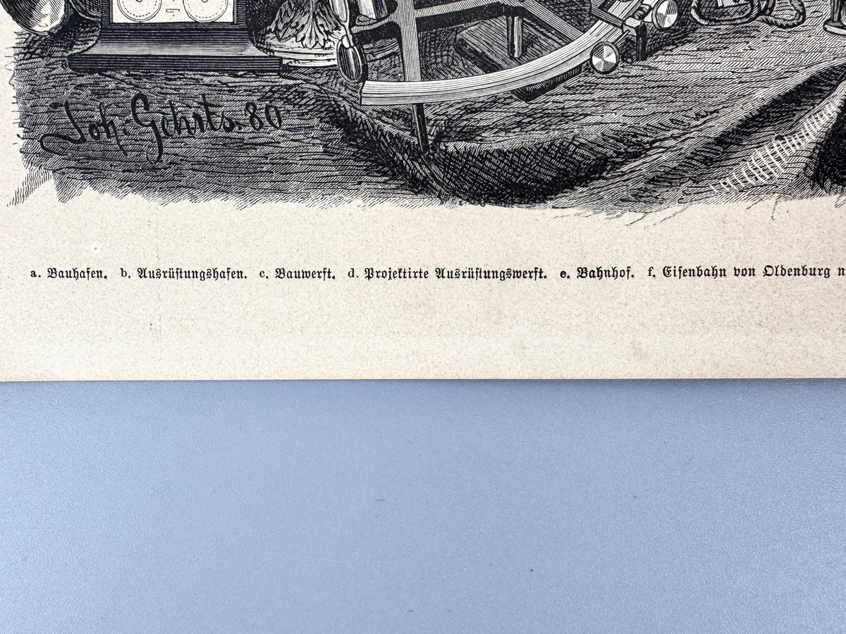 Wilhelmshaven und unsere Flotte. Stich von 1880
