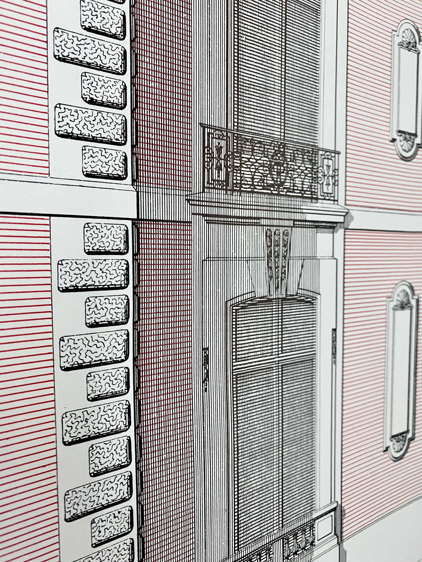 Ausstellungsplakat, Architektur. Fünf Architekten aus fünf Jahrhunderten.