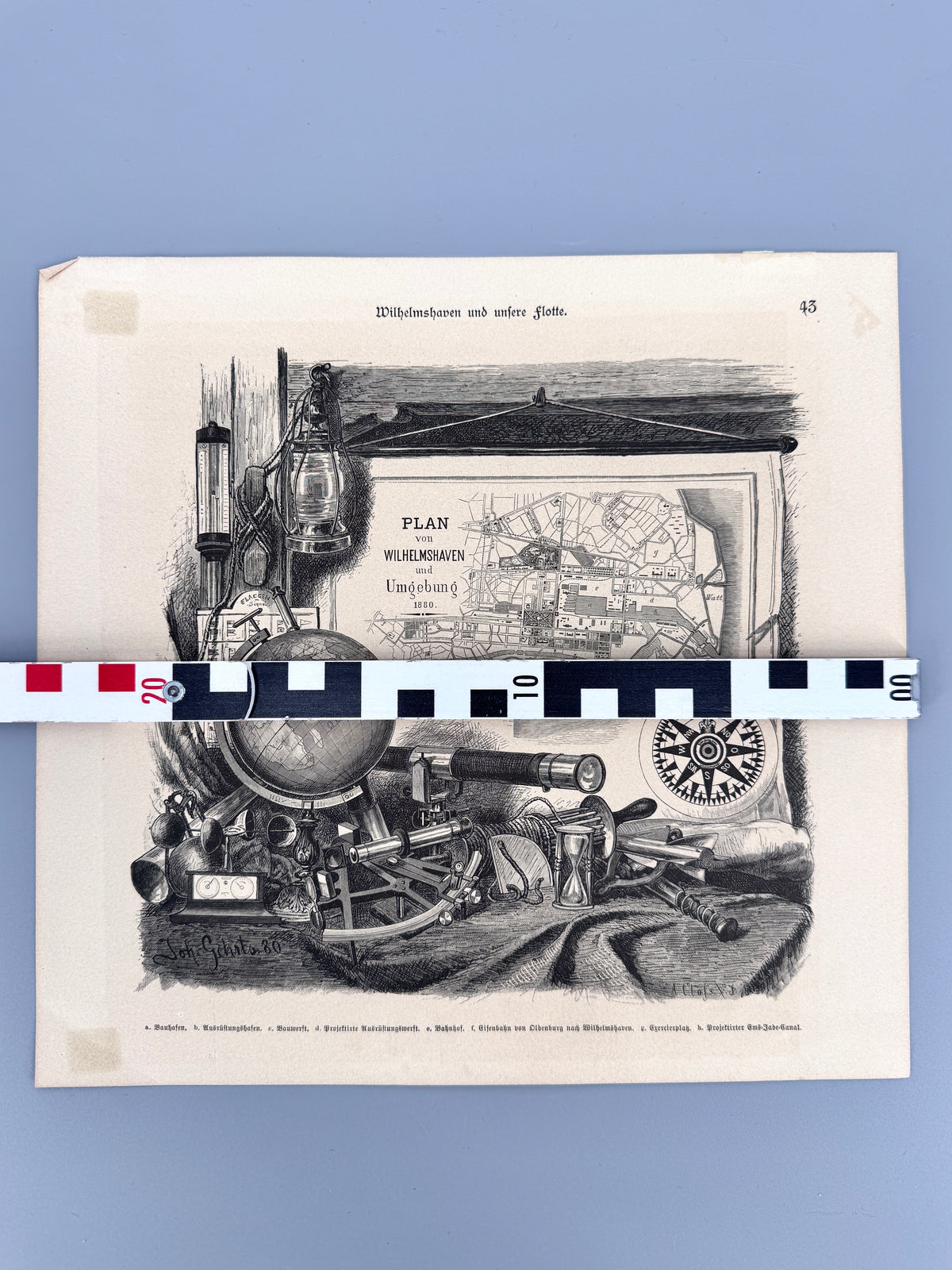 Wilhelmshaven und unsere Flotte. Stich von 1880